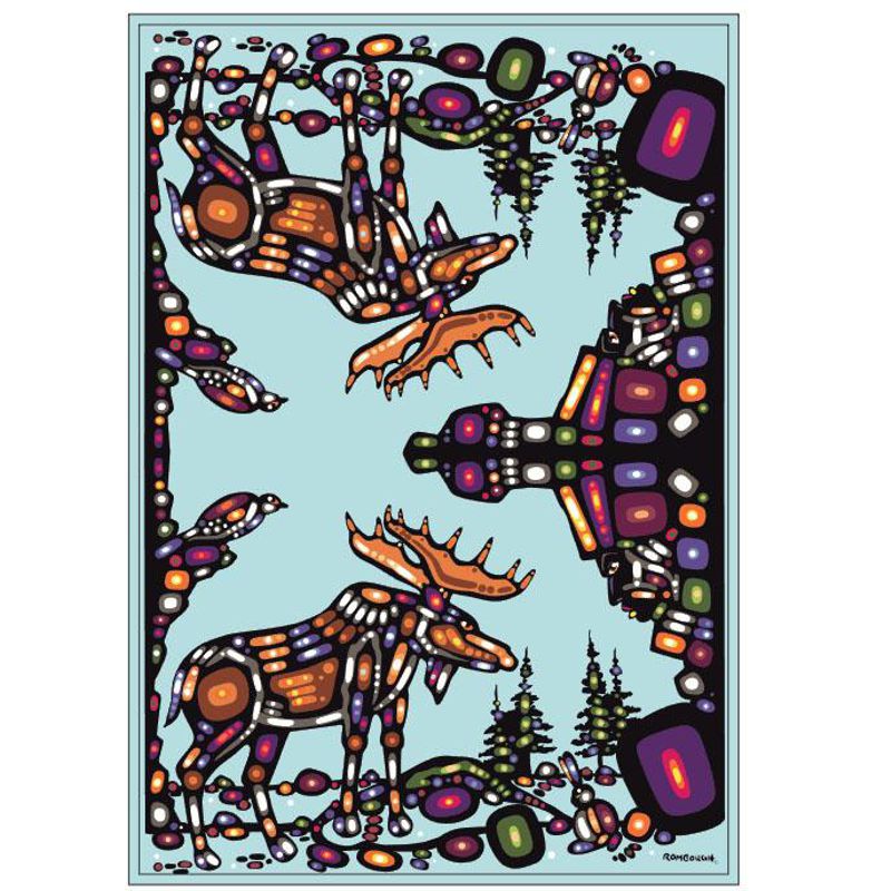John Rombough Moose Microfibre Towel - 20" x 28" - Click Image to Close